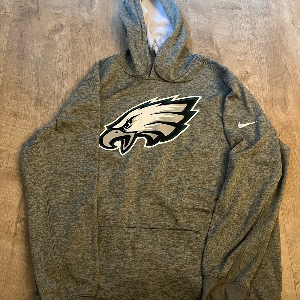 Nike Gray Men's Hoodie with Eagle Logo